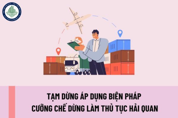 Thủ tục tạm dừng áp dụng biện pháp cưỡng chế dừng làm thủ tục hải quan được quy định như thế nào?