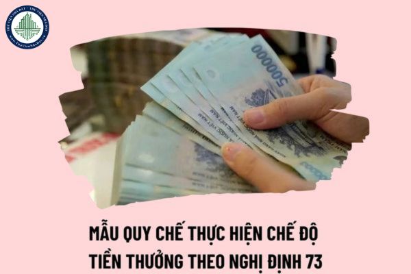 Mẫu quy chế thực hiện chế độ tiền thưởng theo Nghị định 73 2024 NĐ CP cho trường tiểu học thế nào?