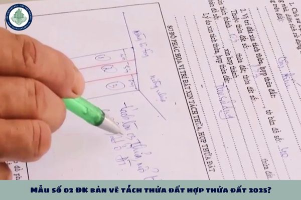 Mẫu số 02 ĐK bản vẽ tách thửa đất hợp thửa đất 2025? Tải về Mẫu số 02 ĐK bản vẽ tách thửa đất hợp thửa đất 2025?