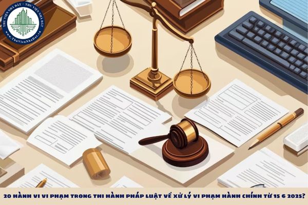 20 hành vi vi phạm trong thi hành pháp luật về xử lý vi phạm hành chính từ 15 6 2025?