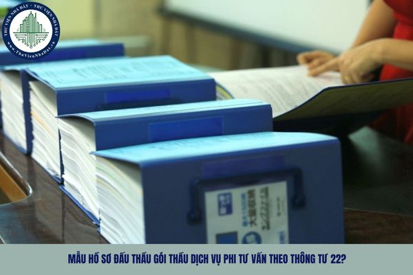 Mẫu hồ sơ đấu thầu gói thầu dịch vụ phi tư vấn theo Thông tư 22?