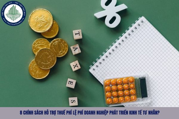 8 chính sách hỗ trợ thuế phí lệ phí doanh nghiệp phát triển kinh tế tư nhân?