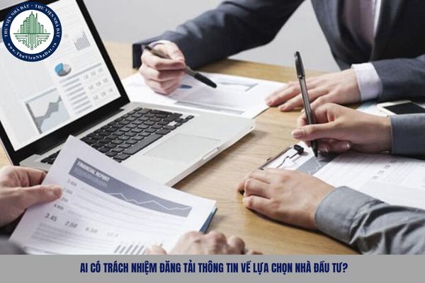 Ai có trách nhiệm đăng tải thông tin về lựa chọn nhà đầu tư?