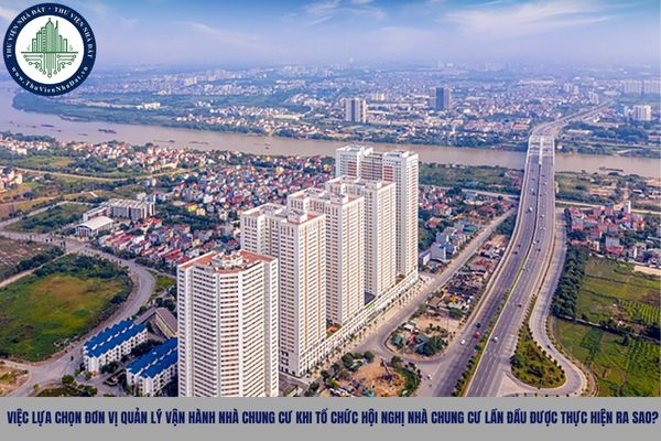 Việc lựa chọn đơn vị quản lý vận hành nhà chung cư khi tổ chức Hội nghị nhà chung cư lần đầu được thực hiện ra sao?