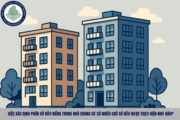 Việc xác định phần sở hữu riêng trong nhà chung cư có nhiều chủ sở hữu được thực hiện như nào?