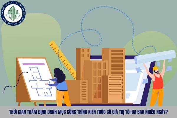 Thời gian thẩm định danh mục công trình kiến trúc có giá trị tối đa bao nhiêu ngày?