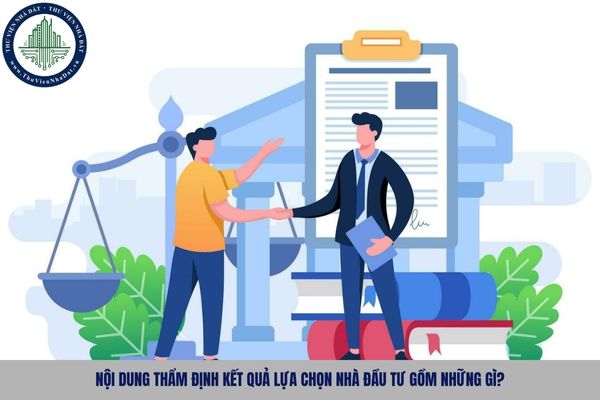 Nội dung thẩm định kết quả lựa chọn nhà đầu tư gồm những gì?