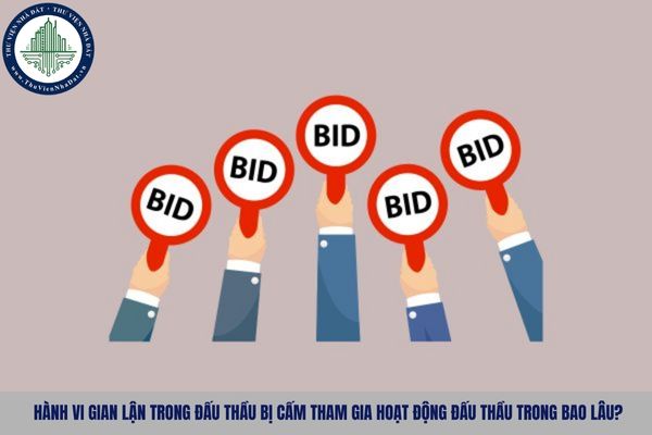 Hành vi gian lận trong đấu thầu bị cấm tham gia hoạt động đấu thầu trong bao lâu?