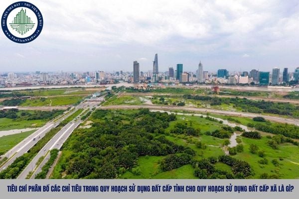 Tiêu chí phân bổ các chỉ tiêu trong quy hoạch sử dụng đất cấp tỉnh cho quy hoạch sử dụng đất cấp xã là gì?