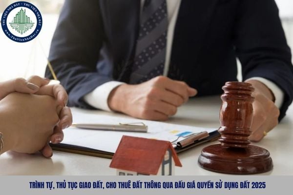 Trình tự, thủ tục giao đất, cho thuê đất thông qua đấu giá quyền sử dụng đất 2025