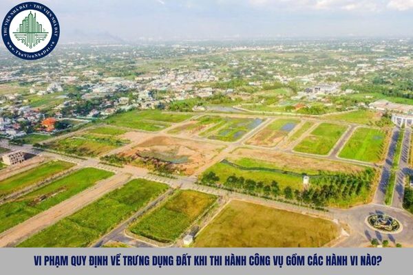 Vi phạm quy định về trưng dụng đất khi thi hành công vụ gồm các hành vi nào?