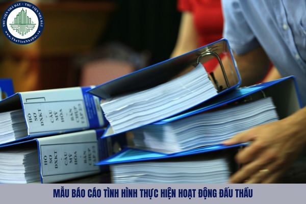 Mẫu báo cáo tình hình thực hiện hoạt động đấu thầu theo Thông tư 80