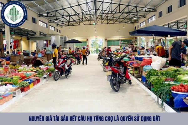 Nguyên giá tài sản kết cấu hạ tầng chợ là quyền sử dụng đất được điều chỉnh trong trường hợp nào?