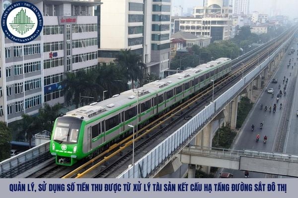 Số tiền thu được từ việc xử lý tài sản kết cấu hạ tầng đường sắt đô thị được nộp vào đâu?