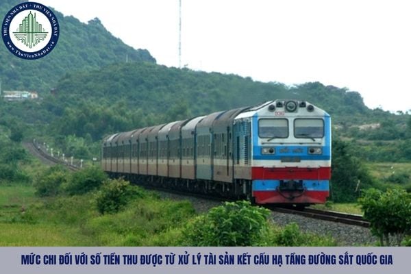 Mức chi đối với số tiền thu được từ xử lý tài sản kết cấu hạ tầng đường sắt quốc gia được quy định như nào?