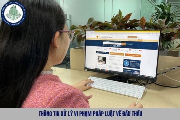 Đăng tải thông tin xử lý vi phạm pháp luật về đấu thầu trên trên Hệ thống mạng đấu thầu quốc gia chậm nhất là bao lâu?
