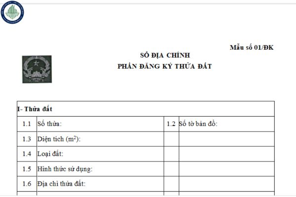 Mẫu sổ địa chính