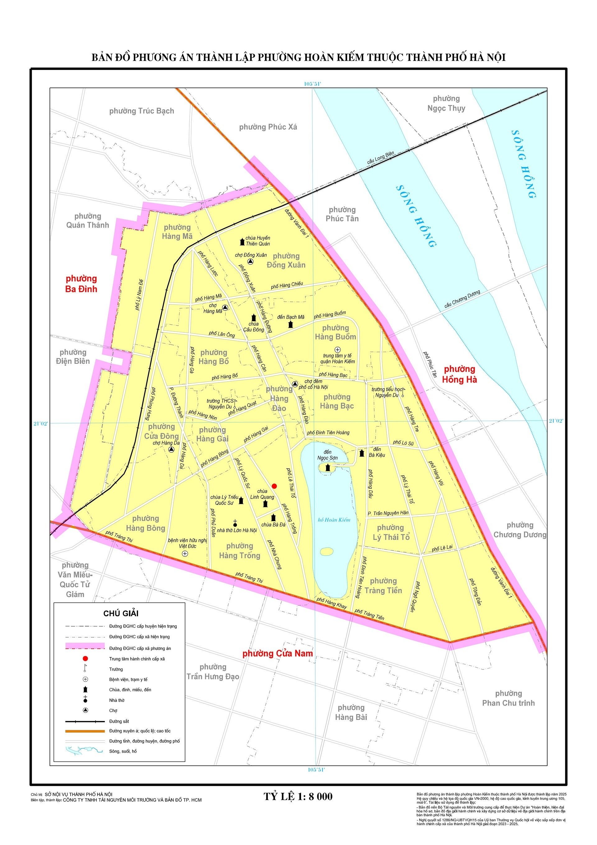 Chi tiết bản đồ phường Hoàn Kiếm sau sáp nhập