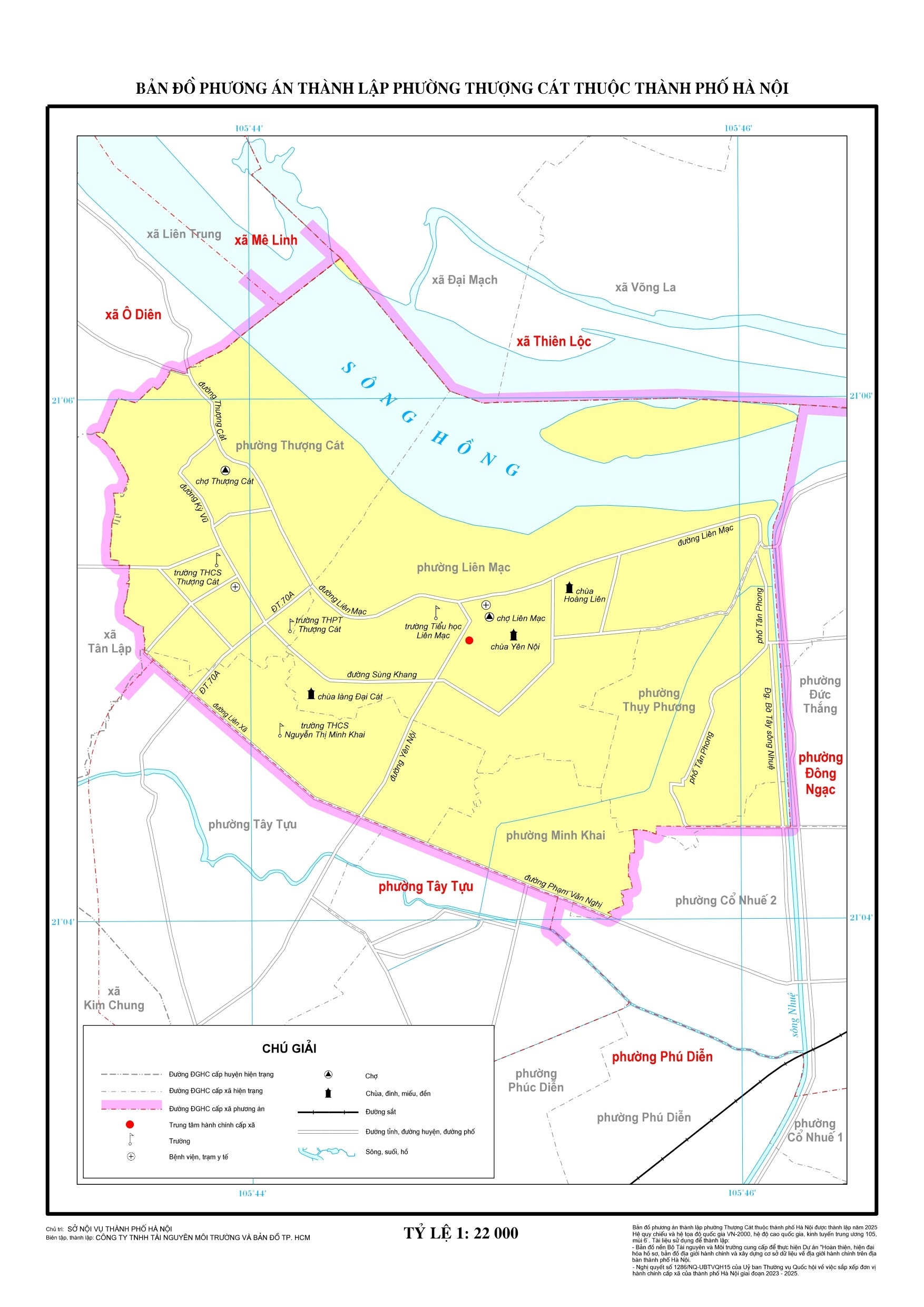 Xem chi tiết bản đồ phường Thượng Cát mới từ ngày 1/7/2025