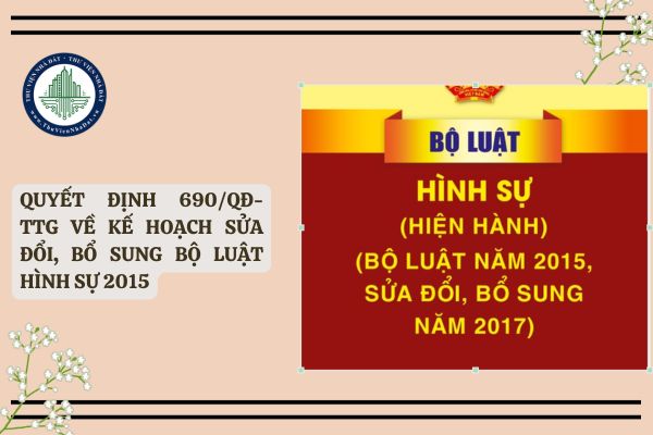 Đã có Quyết định 690/QĐ-TTg về kế hoạch sửa đổi, bổ sung Bộ luật Hình sự 2015