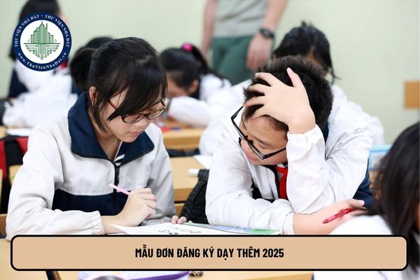 Mẫu đơn đăng ký dạy thêm 2025