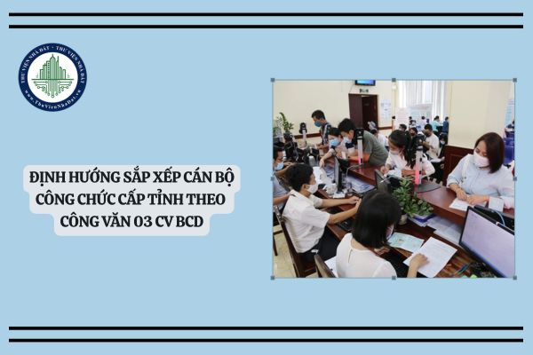 Định hướng sắp xếp cán bộ công chức cấp tỉnh theo Công văn 03 CV BCD