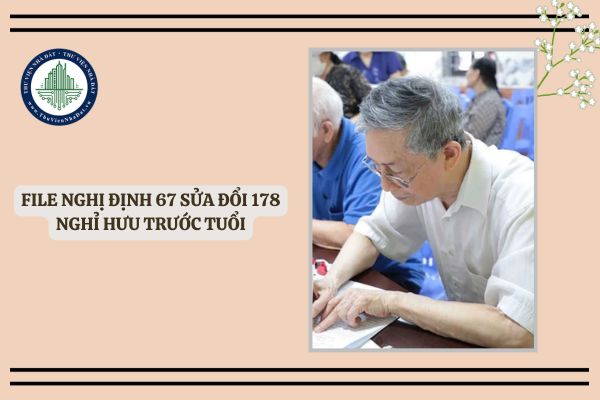 Tải File nghị định 67 sửa đổi 178 nghỉ hưu trước tuổi 2025 (Hình từ Internet)