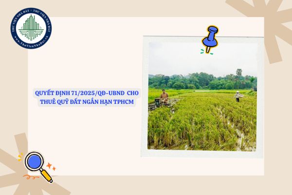 File Quyết định 71/2025/QĐ-UBND về quy trình cho thuê quỹ đất ngắn hạn TPHCM