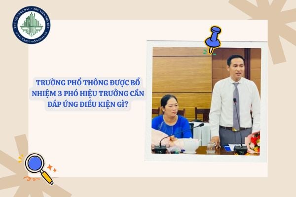 Trường phổ thông được bổ nhiệm 3 phó hiệu trưởng cần đáp ứng điều kiện gì?