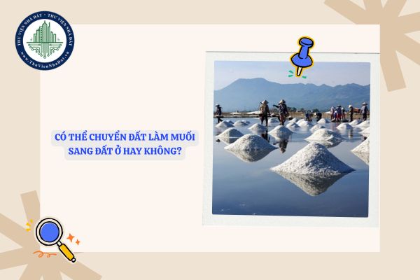 Có thể chuyển đất làm muối sang đất ở hay không?