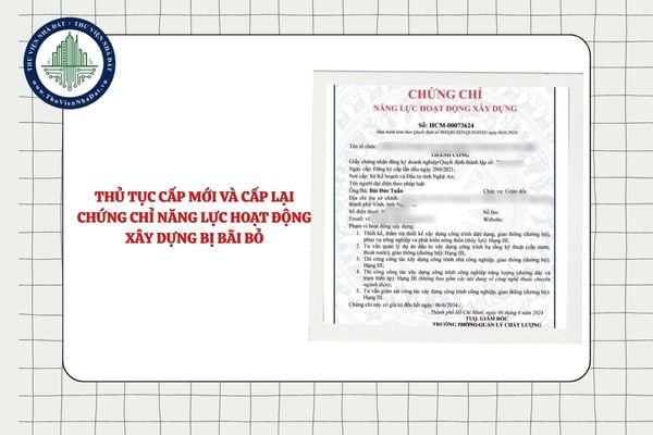 Thủ tục cấp mới và cấp lại chứng chỉ năng lực hoạt động xây dựng sẽ được bãi bỏ theo QĐ 1030 QĐ BXD
