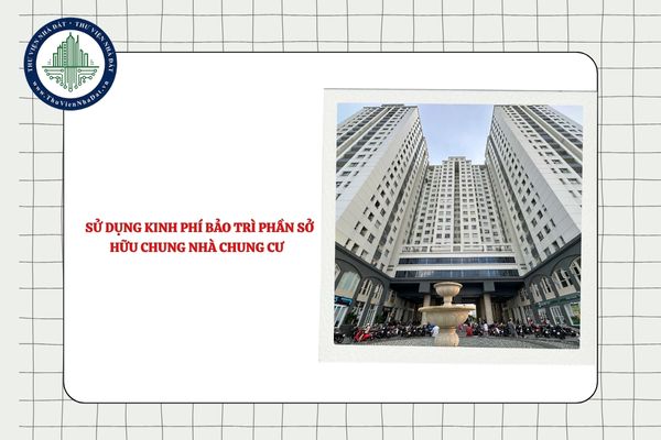 Xử lý nước thải ứ nghẹt có được sử dụng kinh phí bảo trì phần sở hữu chung nhà chung cư để bảo trì không?