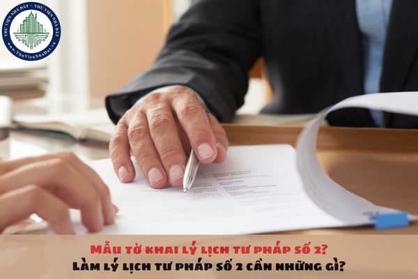 Mẫu tờ khai lý lịch tư pháp số 2? Làm lý lịch tư pháp số 2 cần những gì?
