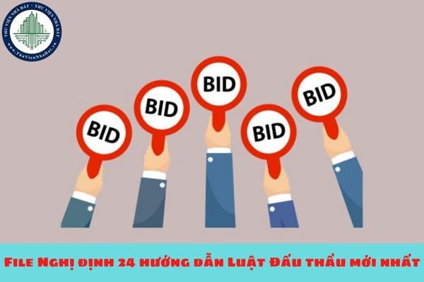 File Nghị định 24 hướng dẫn Luật Đấu thầu mới nhất