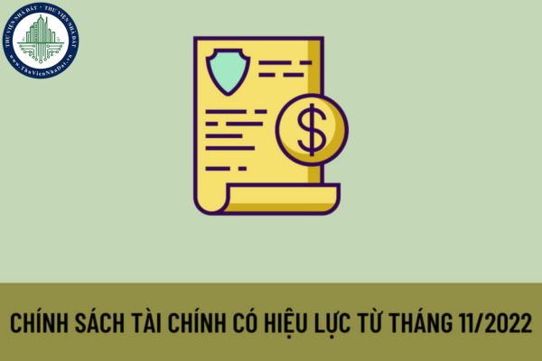 Những quy định, chính sách tài chính nào sẽ bắt đầu có hiệu lực thi hành kể từ tháng 11/2022?