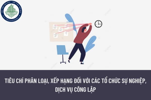 Tiêu chí phân loại, xếp hạng đối với các tổ chức sự nghiệp, dịch vụ công lập do cơ quan nhà nước có thẩm quyền thành lập là gì?