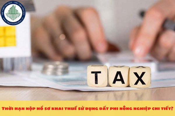 Thời hạn nộp hồ sơ khai thuế sử dụng đất phi nông nghiệp chi tiết?