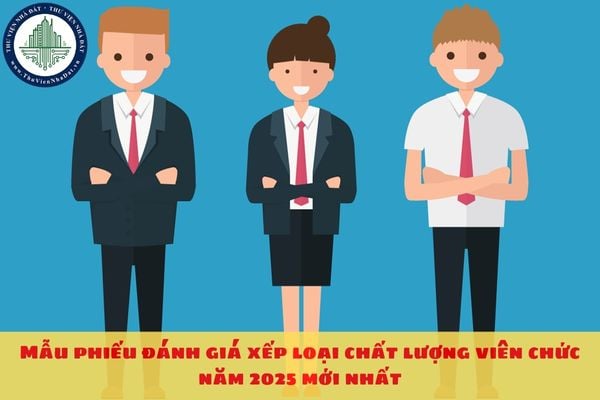 Mẫu phiếu đánh giá xếp loại chất lượng viên chức năm 2025 mới nhất