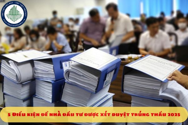 5 Điều kiện để nhà đầu tư được xét duyệt trúng thầu 2025