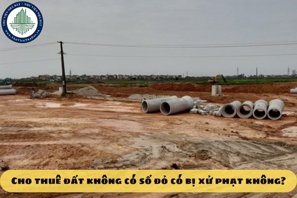 Cho thuê đất không có sổ đỏ có bị xử phạt không?