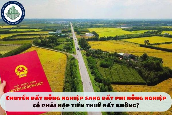 Chuyển đất nông nghiệp sang đất phi nông nghiệp có phải nộp tiền thuê đất không?