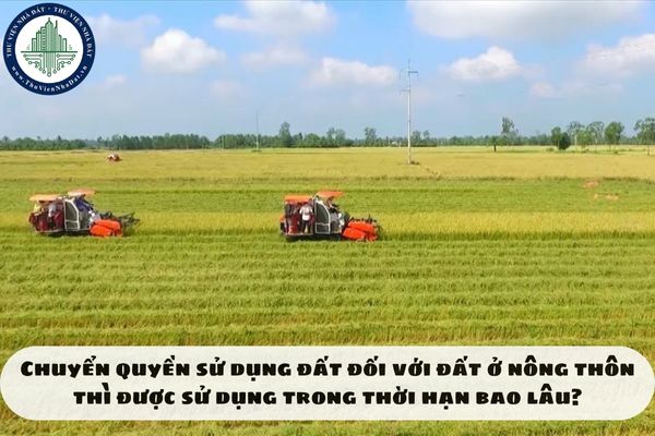 Chuyển quyền sử dụng đất đối với đất ở nông thôn thì được sử dụng trong thời hạn bao lâu?