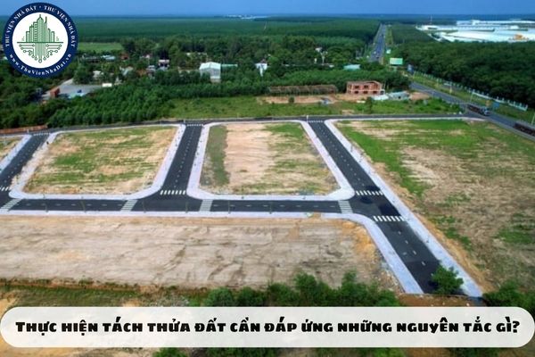 Thực hiện tách thửa đất cần đáp ứng những nguyên tắc gì?