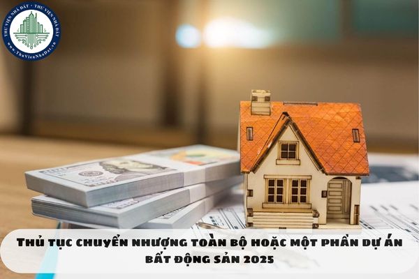 Thủ tục chuyển nhượng toàn bộ hoặc một phần dự án bất động sản 2025