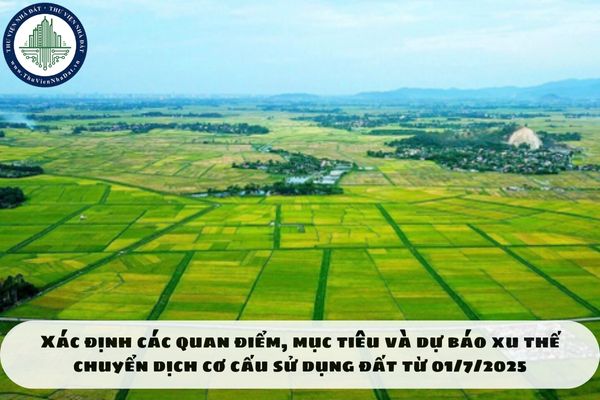 Xác định các quan điểm, mục tiêu và dự báo xu thế chuyển dịch cơ cấu sử dụng đất từ 01/7/2025