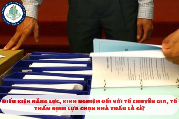 Điều kiện năng lực, kinh nghiệm đối với tổ chuyên gia, tổ thẩm định lựa chọn nhà thầu là gì?