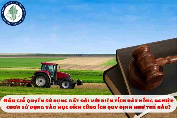 Đấu giá quyền sử dụng đất đối với diện tích đất nông nghiệp chưa sử dụng vào mục đích công ích quy định như thế nào?