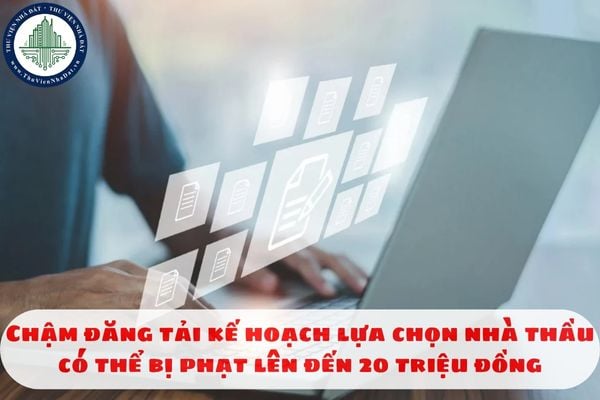 Chậm đăng tải kế hoạch lựa chọn nhà thầu có thể bị phạt lên đến 20 triệu đồng