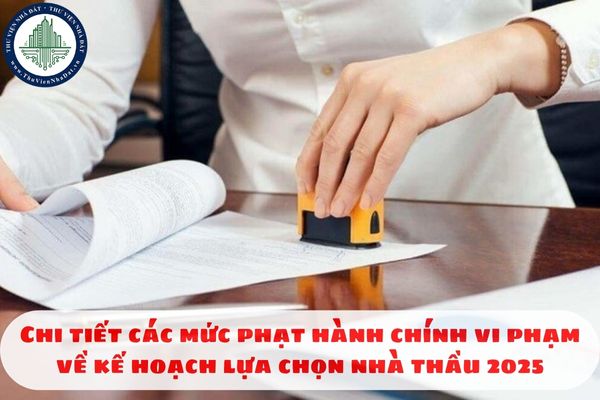 Chi tiết các mức phạt hành chính vi phạm về kế hoạch lựa chọn nhà thầu 2025