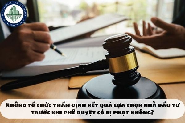 Không tổ chức thẩm định kết quả lựa chọn nhà đầu tư trước khi phê duyệt có bị phạt không?
